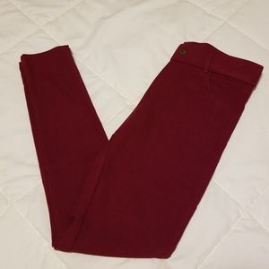 Burgundy skinny pants